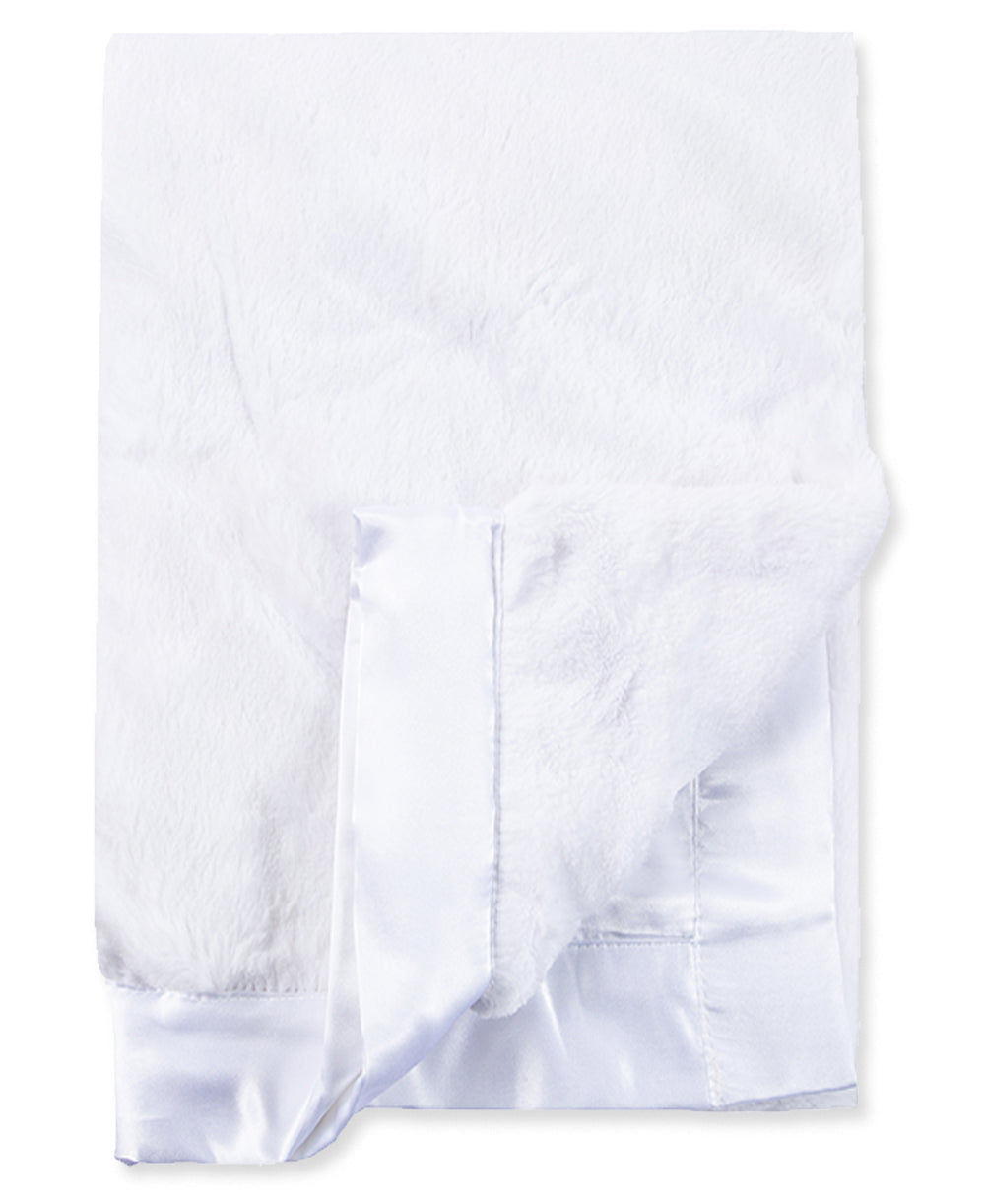 White Plush Receiving Blanket