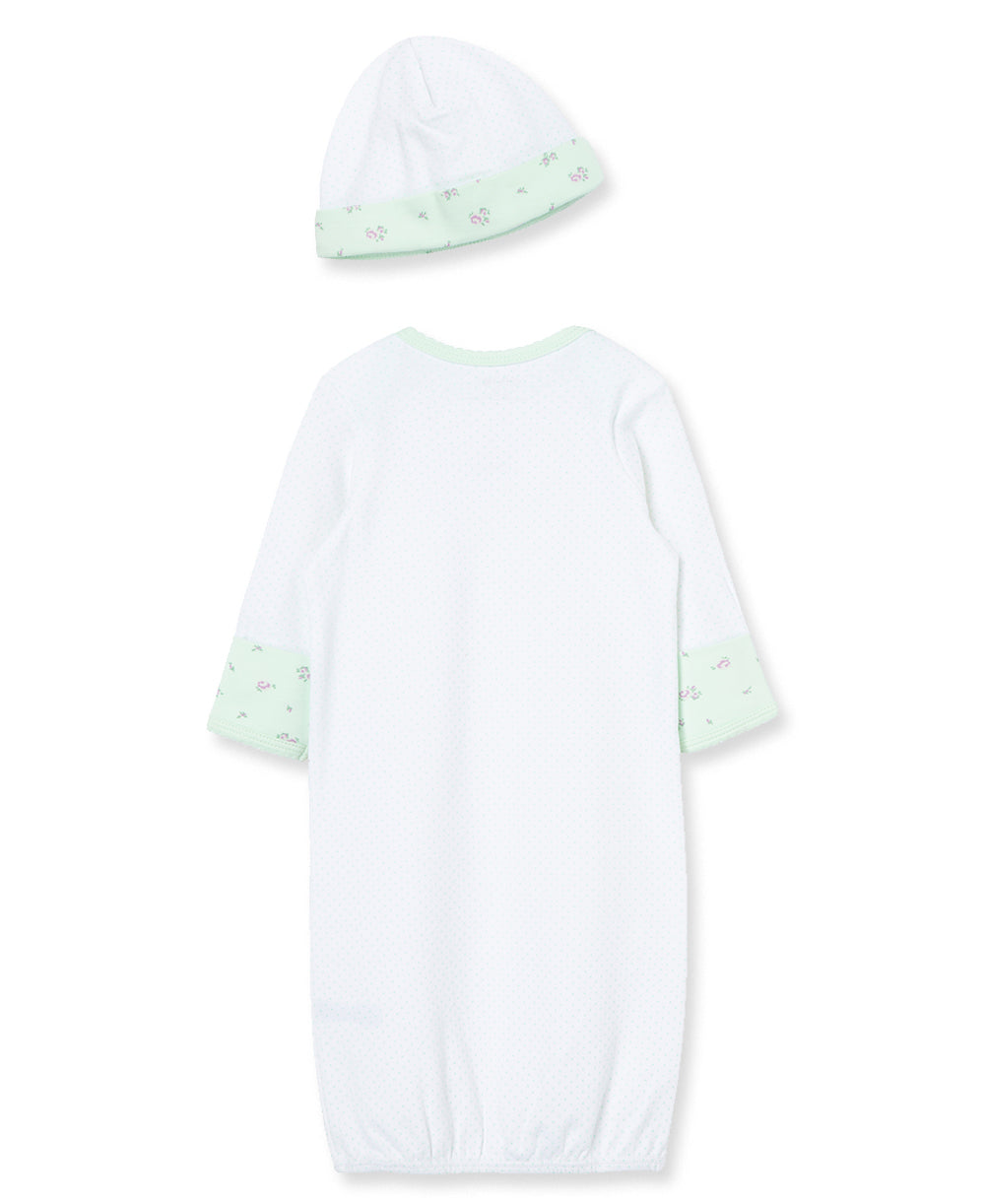 Petite Rose Sleeper Gown And Hat
