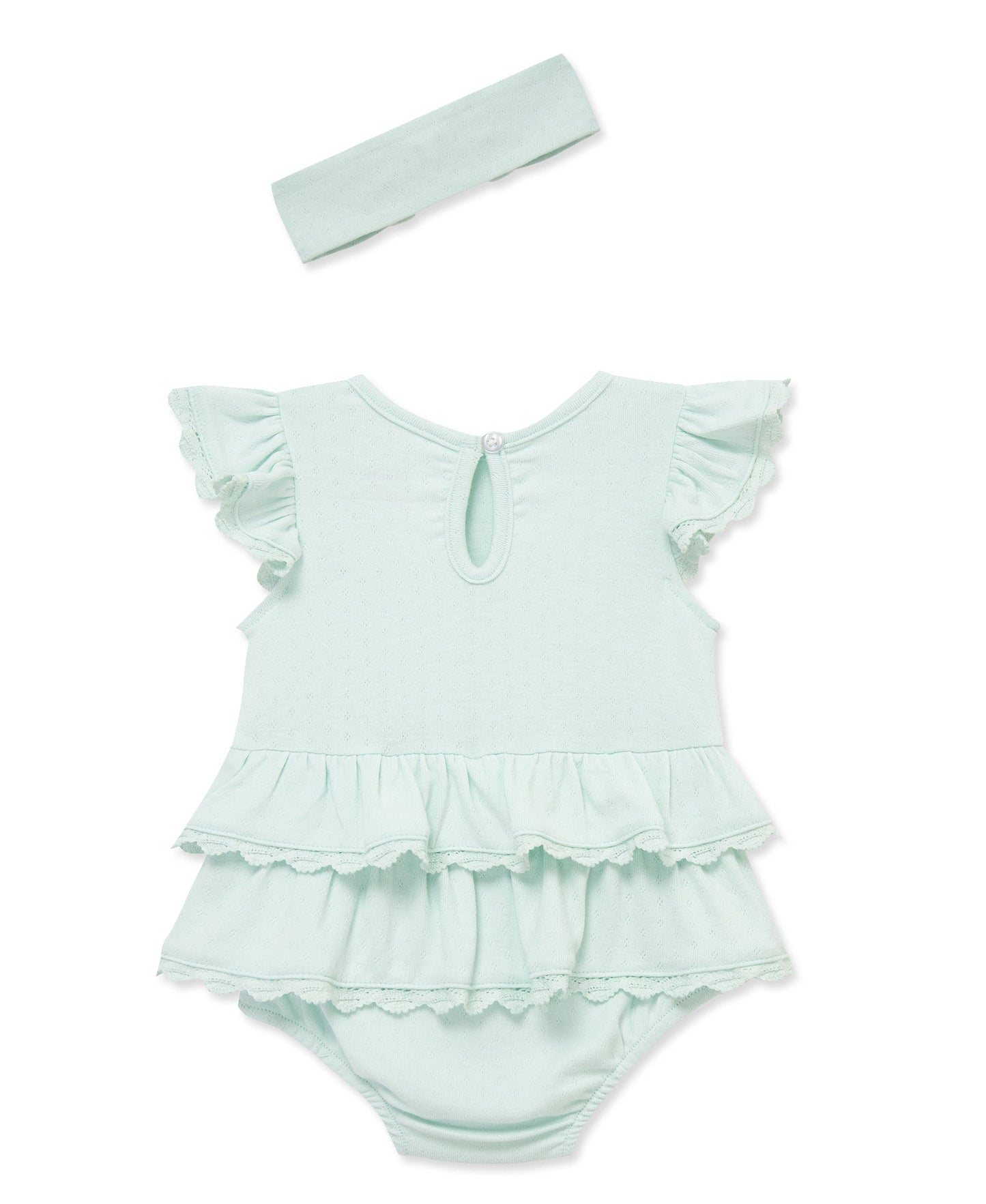 Aqua Lace Skirt Bubble & Headband
