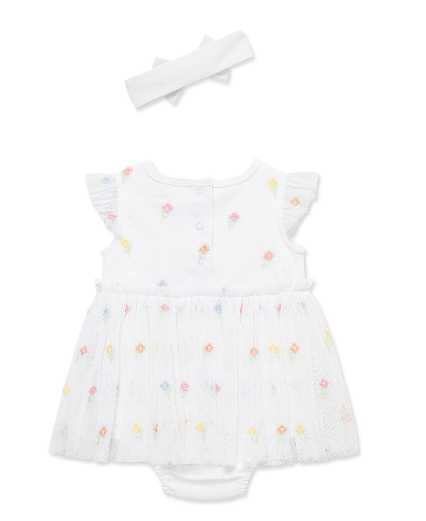 Sweet Floral Tutu Popover & Headband