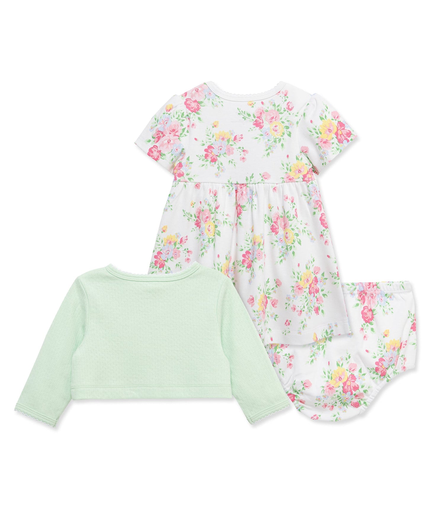 Bouquet Knit Dress & Cardigan Set
