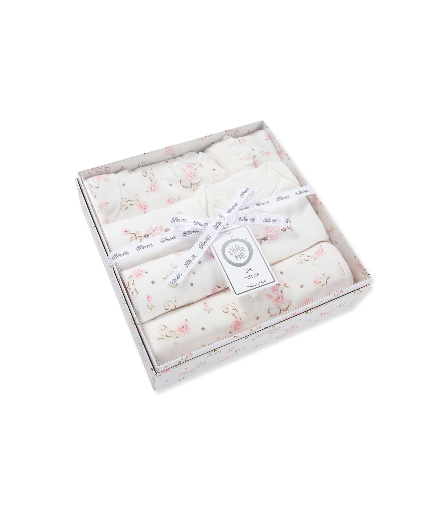 Vintage Rose Print Baby Gift Box Set