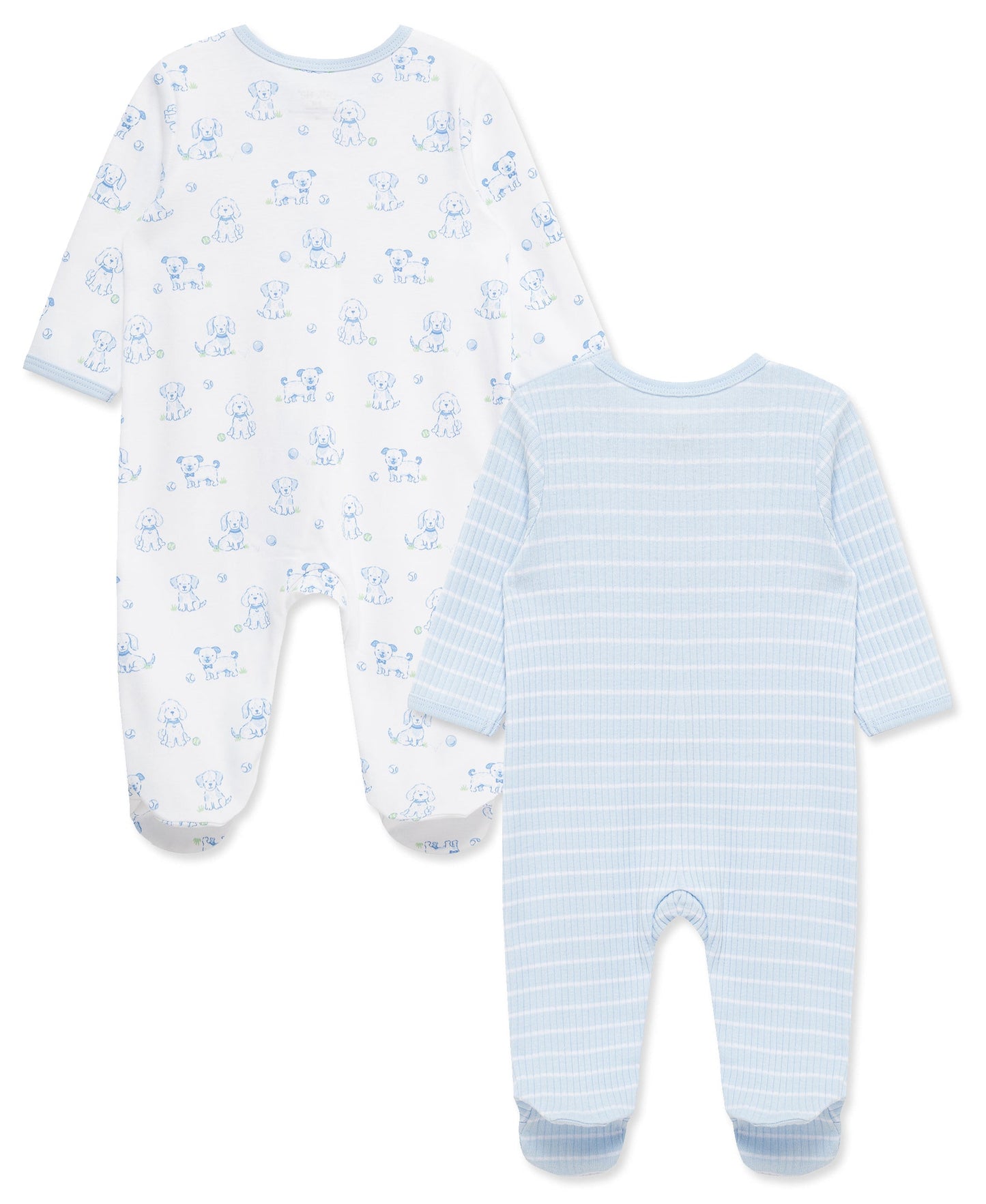 Peppy Puppies 2-Way-Zip Footies (2-Pack)