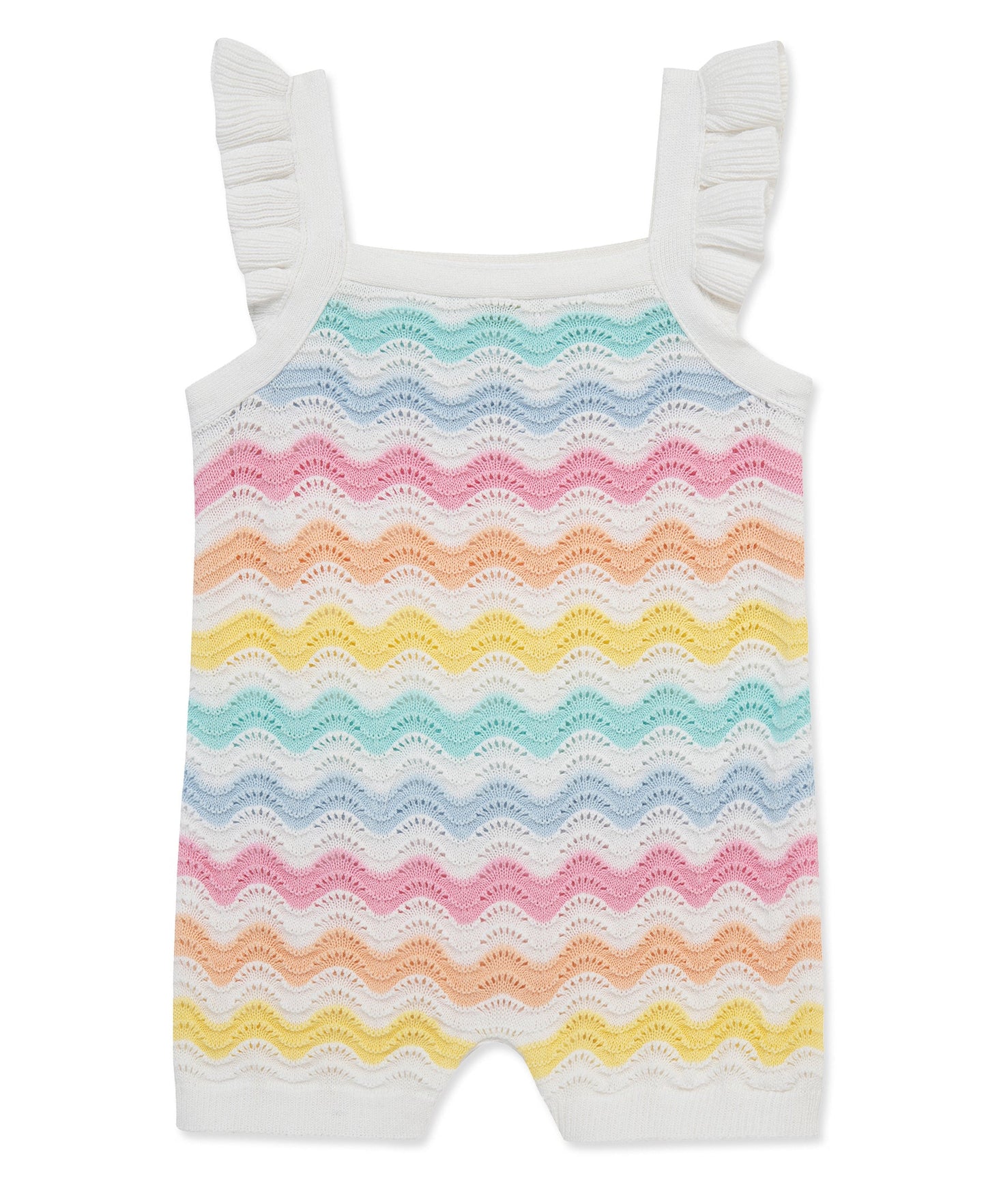 Wavy Pointelle Knit Romper (2T-4T)