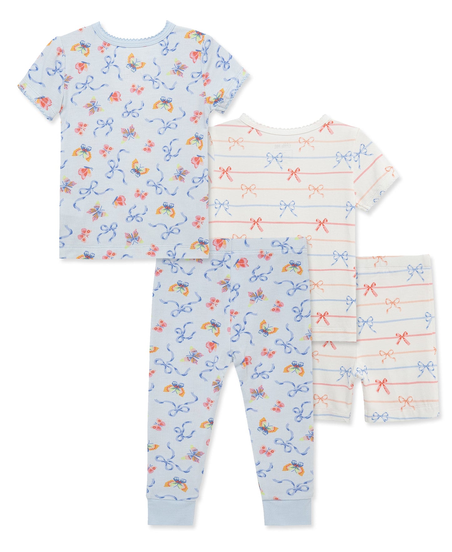 Bows 4-Piece Pajama Set (2T-4T)