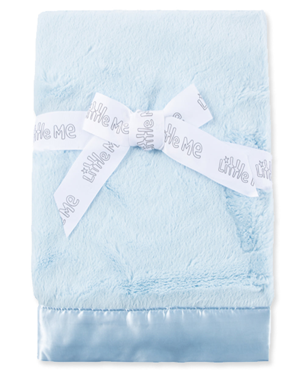 Blue Plush Receiving Blanket