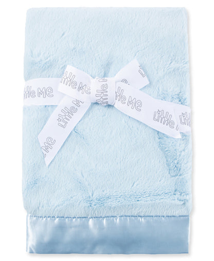 Blue Plush Receiving Blanket