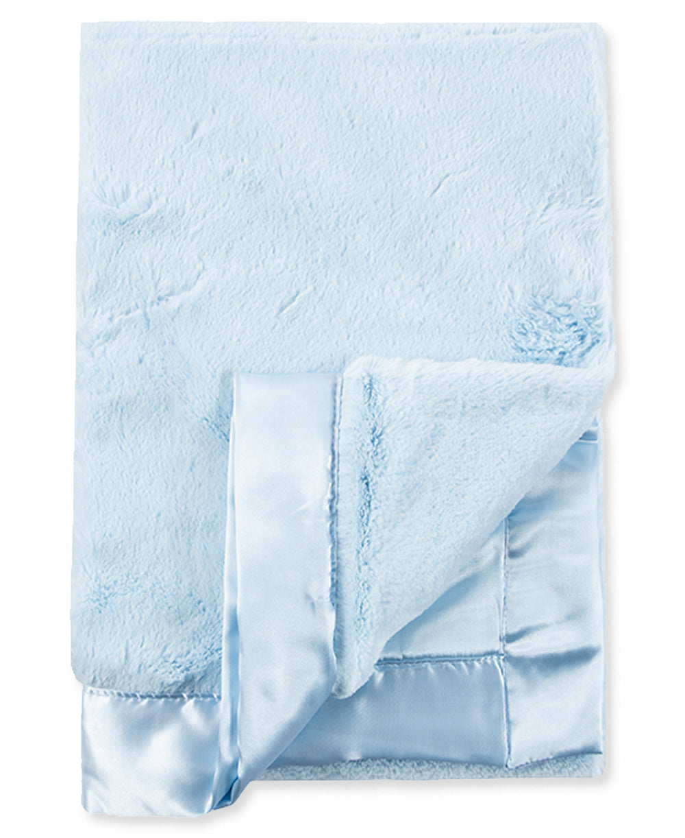 Blue Plush Receiving Blanket