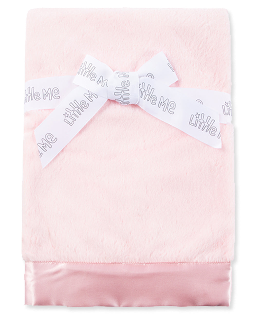 Pink Plush Receiving Blanket