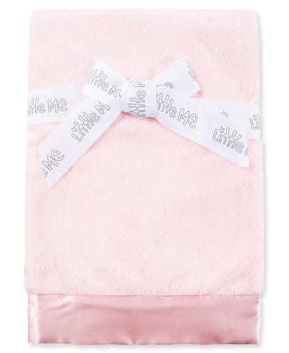 Pink Plush Receiving Blanket