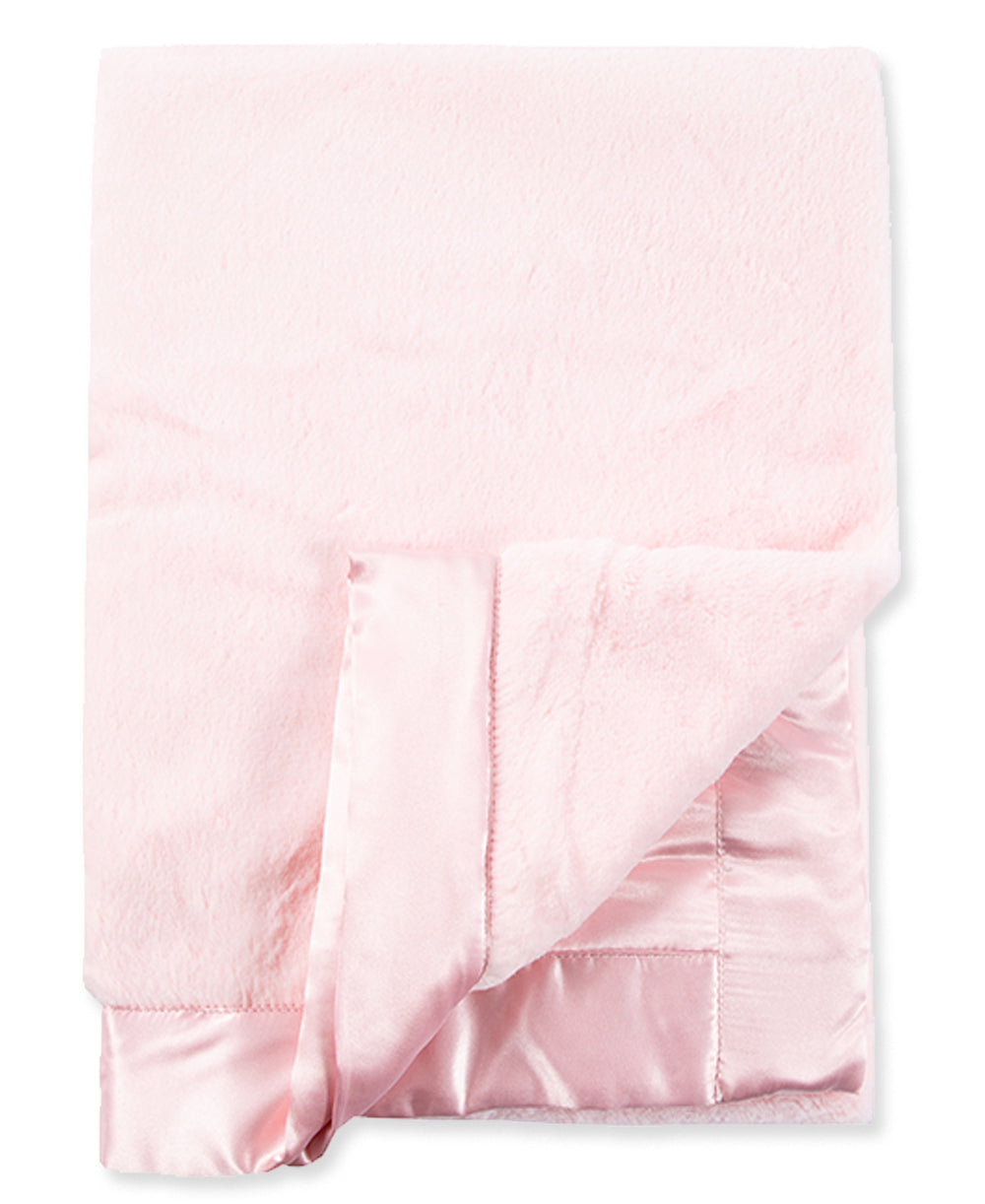 Pink Plush Receiving Blanket