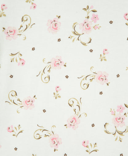 Vintage Rose Footed One-Piece And Hat