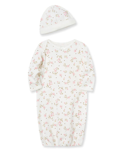 Vintage Rose Sleeper Gown And Hat