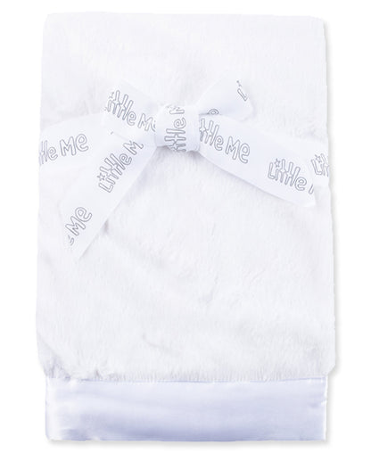 White Plush Receiving Blanket
