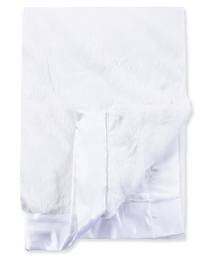 White Plush Receiving Blanket