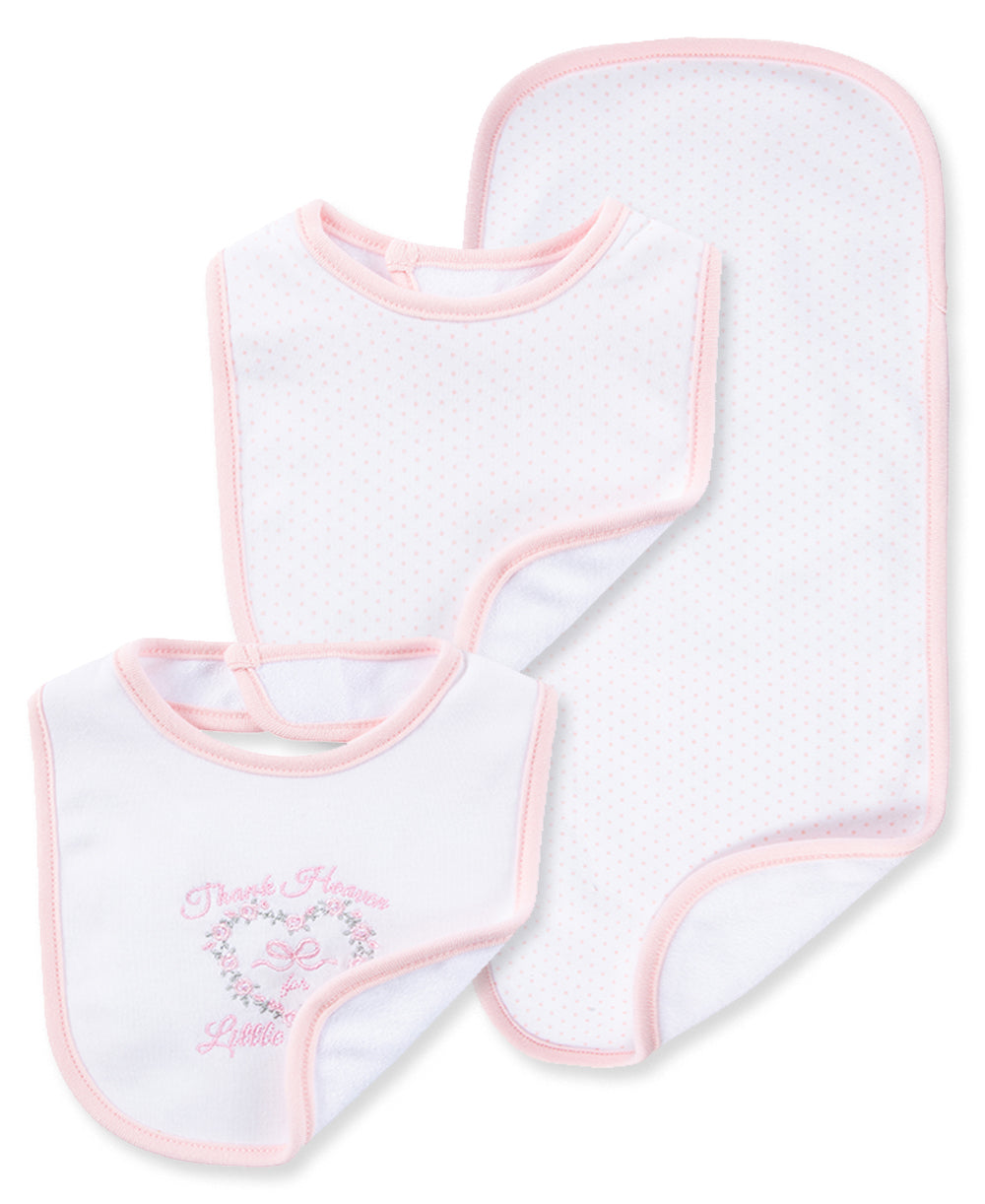 Thank Heaven For Little Girls Bib & Burp Set