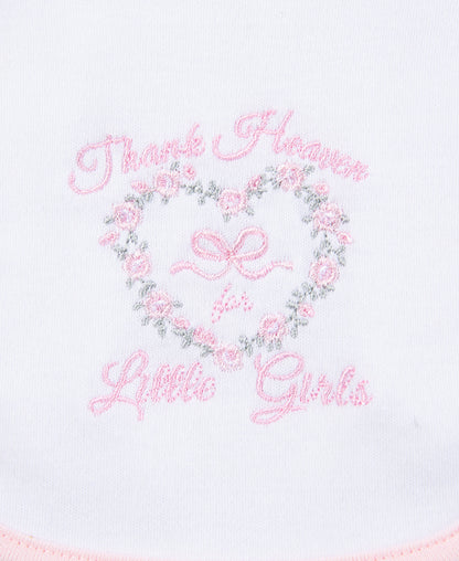 Thank Heaven For Little Girls Bib & Burp Set