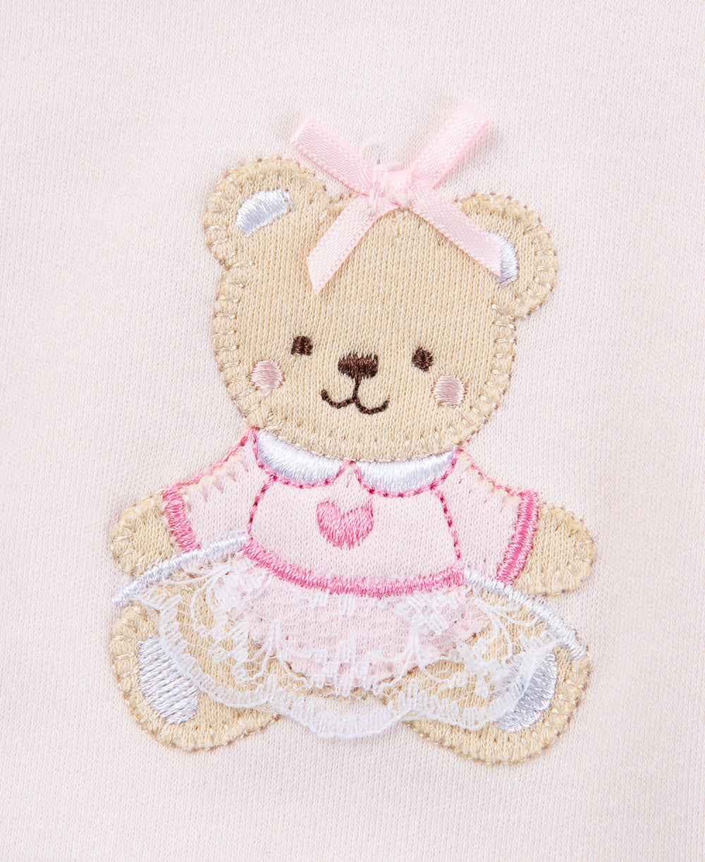 Pink Bear Bib & Burp Set