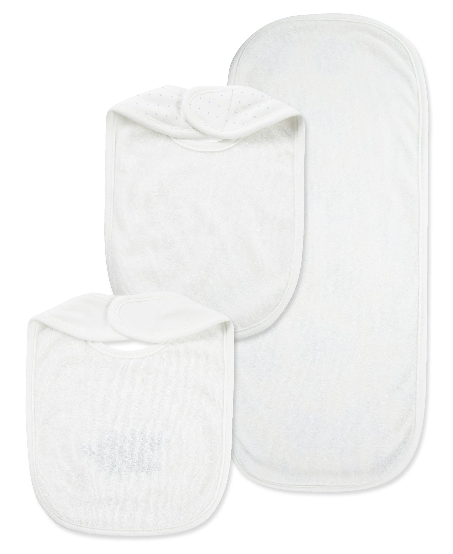 Blue Roses Bib & Burp Set