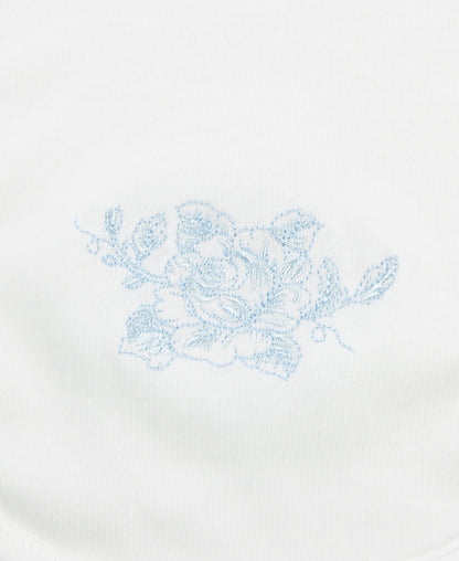 Blue Roses Bib & Burp Set