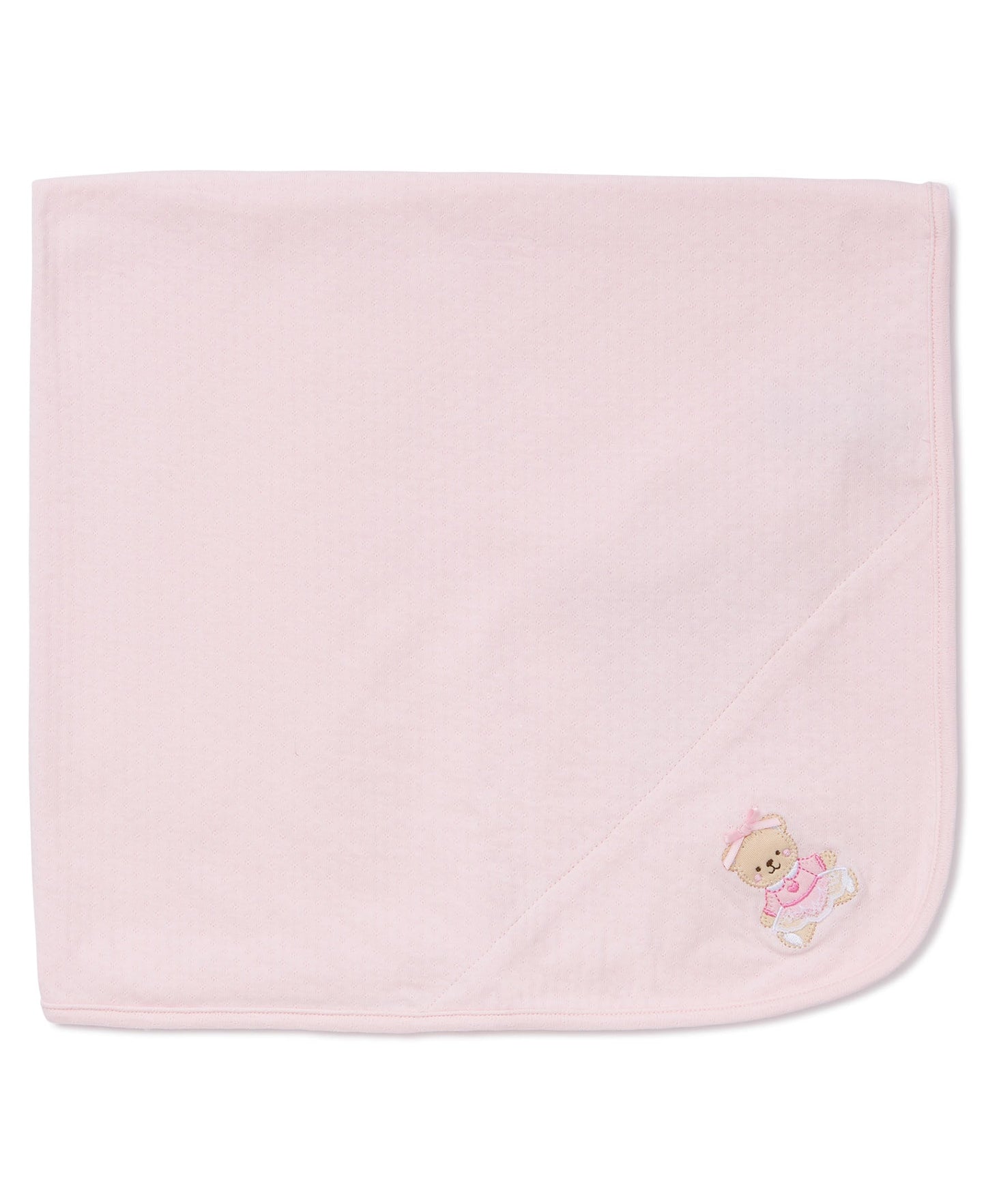 Pink Bear Receiving Blanket
