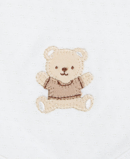 Gentle Bear Receiving Blanket