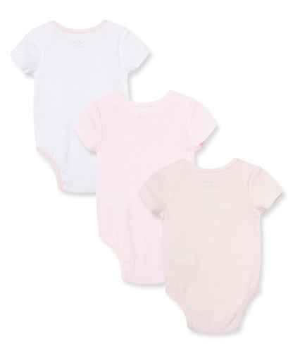 Pink Bear 3-Pack Bodysuits
