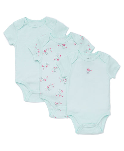 Floral Spray 3-Pack Bodysuits