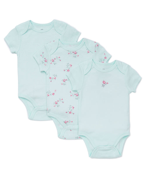 Floral Spray 3-Pack Bodysuits