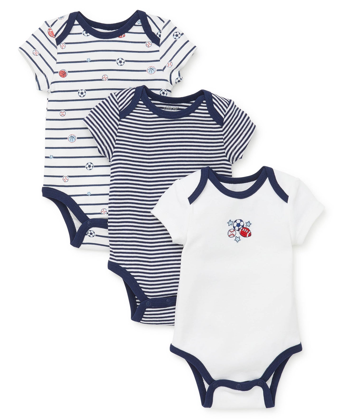 Sports Star 3-Pack Bodysuits