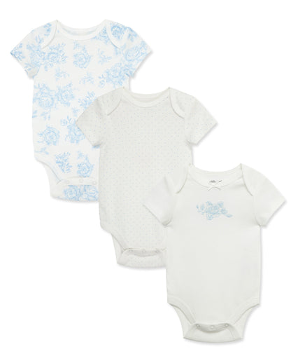 Blue Roses 3-Pack Bodysuits
