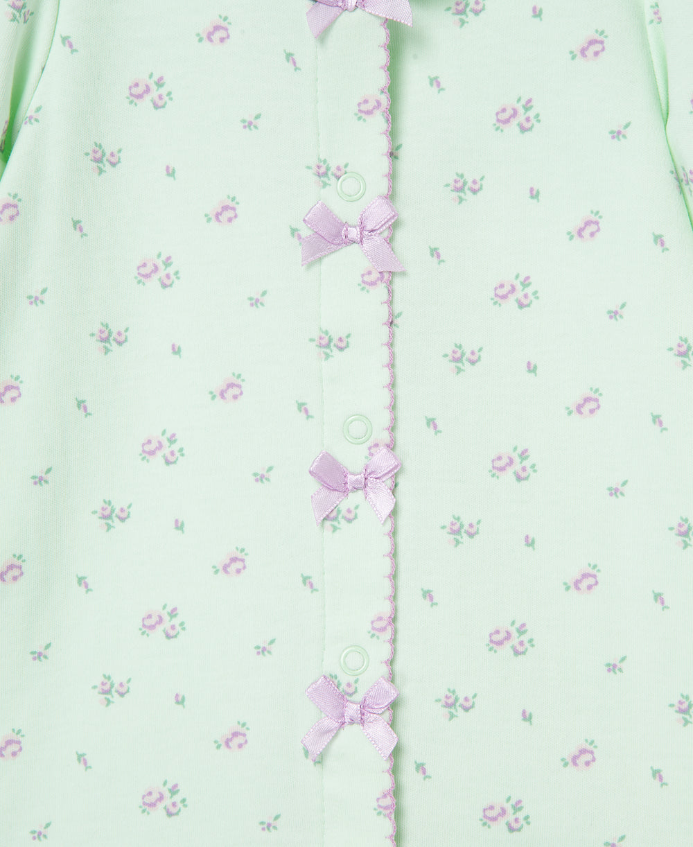 Petite Rose Footed One-Piece And Hat