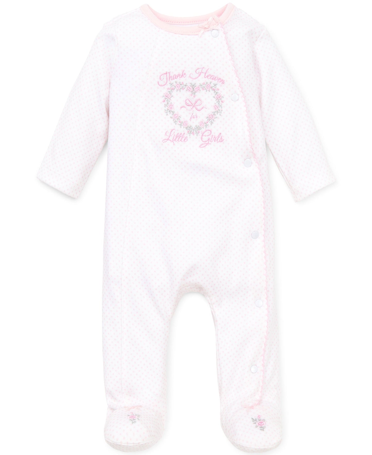 Thank Heaven For Little Girls Footed One-Piece (Headband not included)