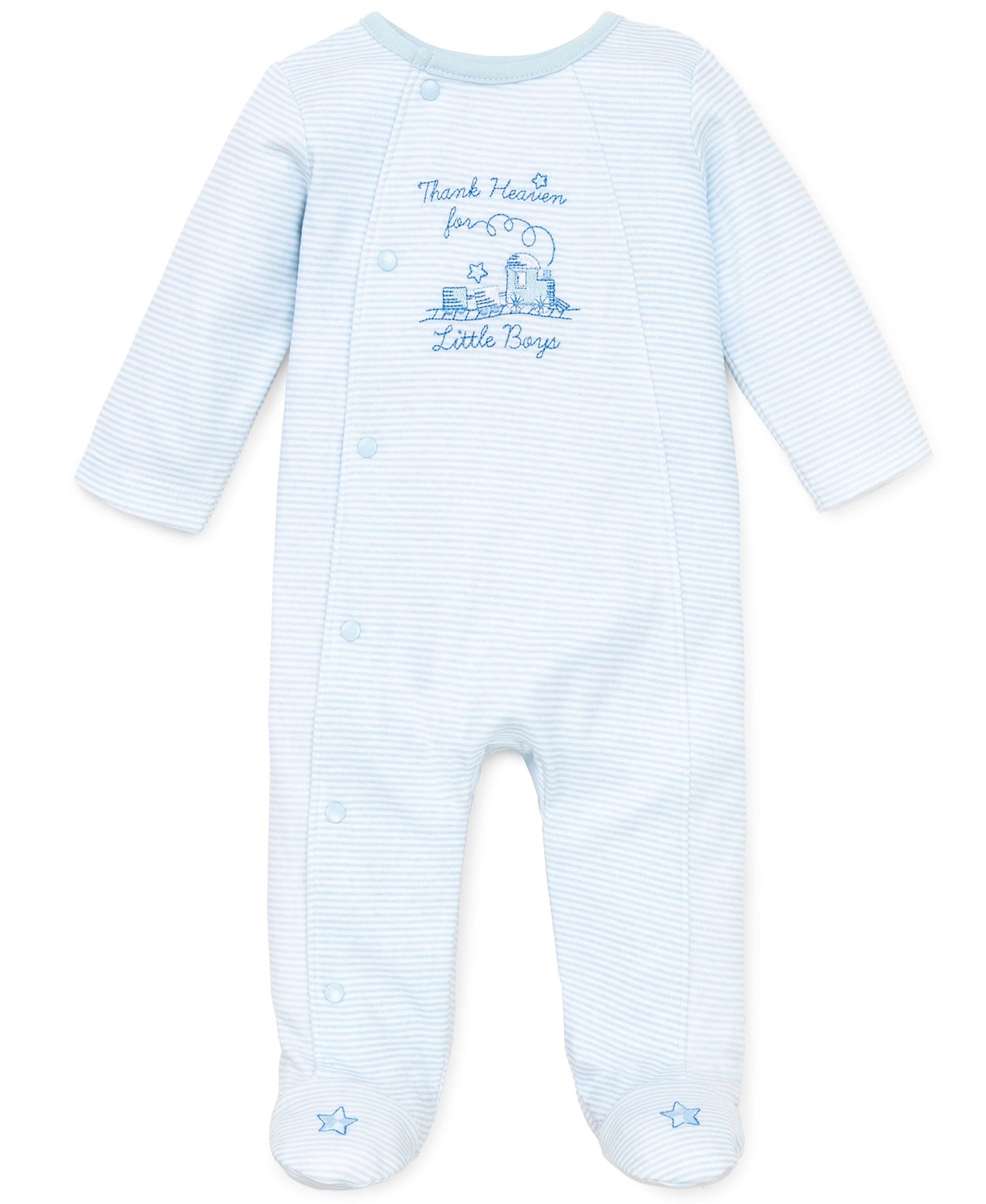 Thank Heaven for Little Boys Footed One-Piece (Hat not included)