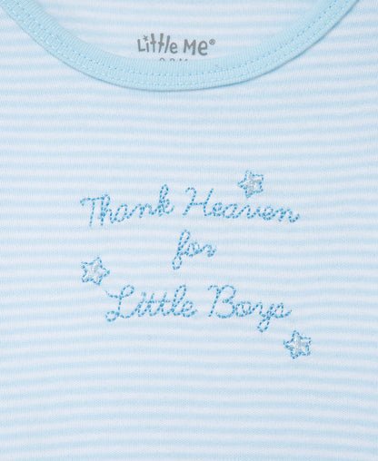 Thank Heaven for Little Boys Sleeper Gown And Hat