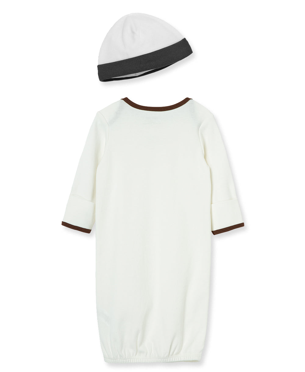 Cute Puppies Sleeper Gown And Hat