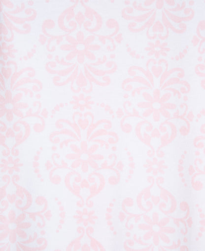 Damask Scroll Footed One-Piece And Hat