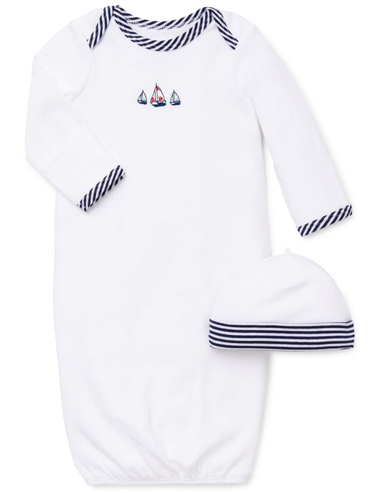 Sailboats Sleeper Gown And Hat