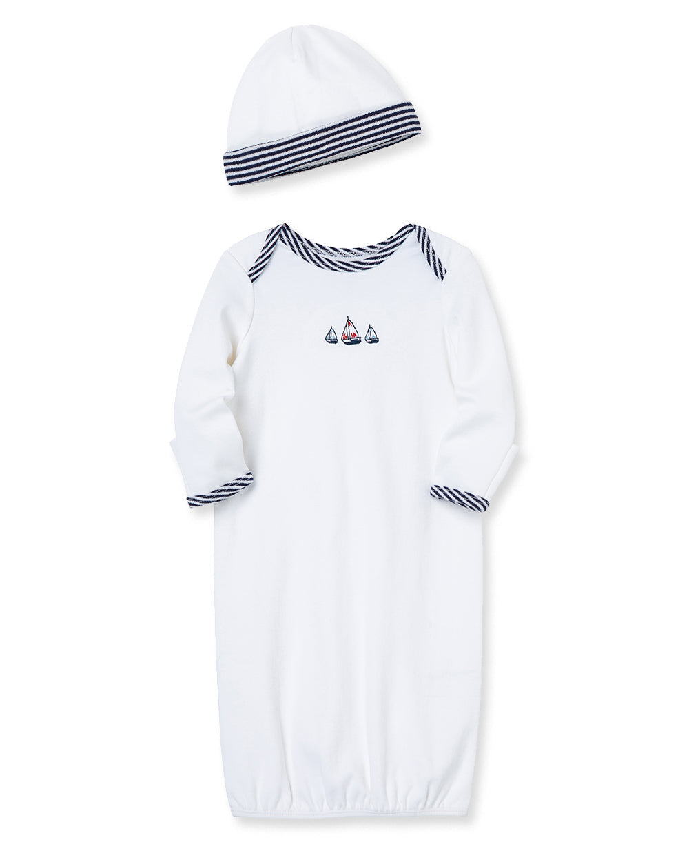 Sailboats Sleeper Gown And Hat