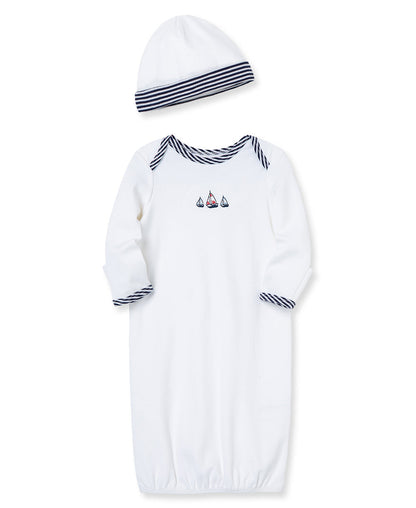 Sailboats Sleeper Gown And Hat