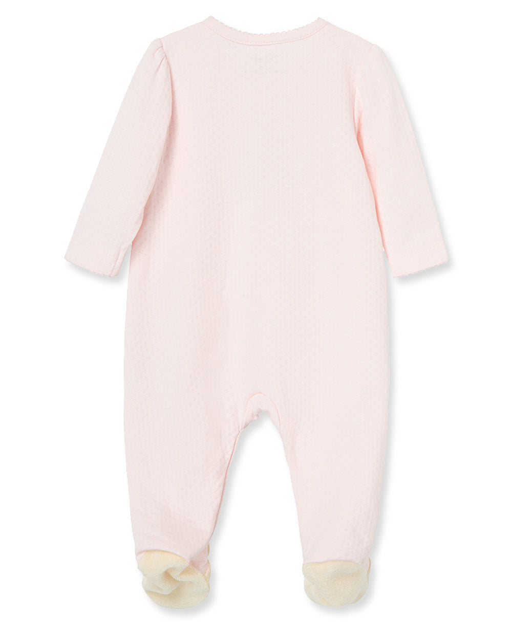 Pink Bear Footed One-Piece