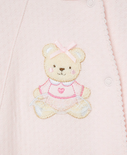 Pink Bear Footed One-Piece