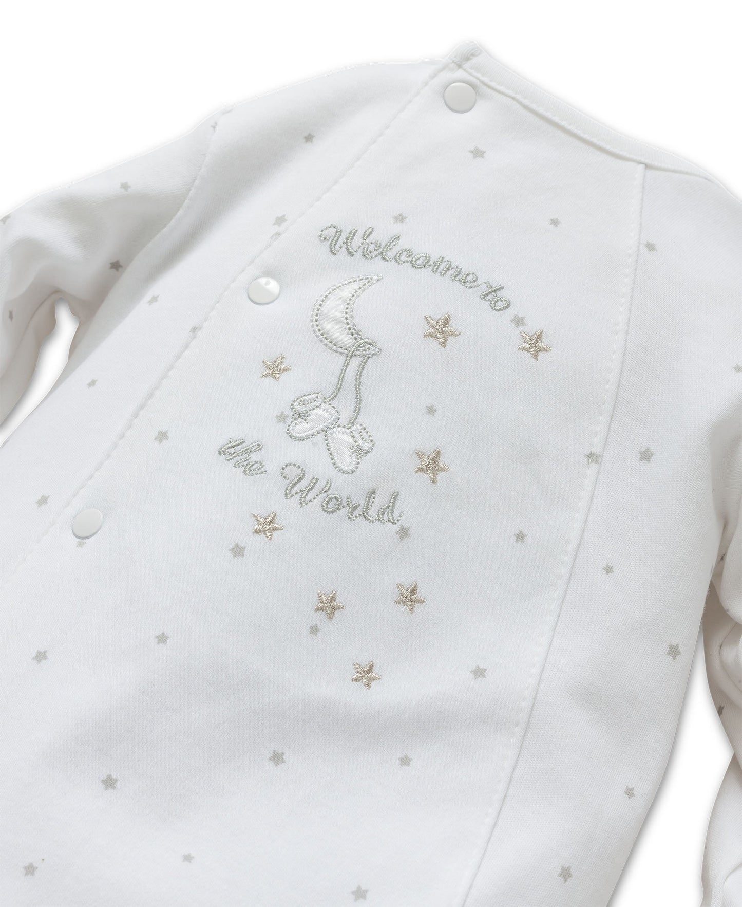 Welcome To The World Footed One-Piece and Hat