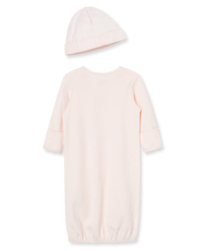 Pink Bear Sleeper Gown And Hat