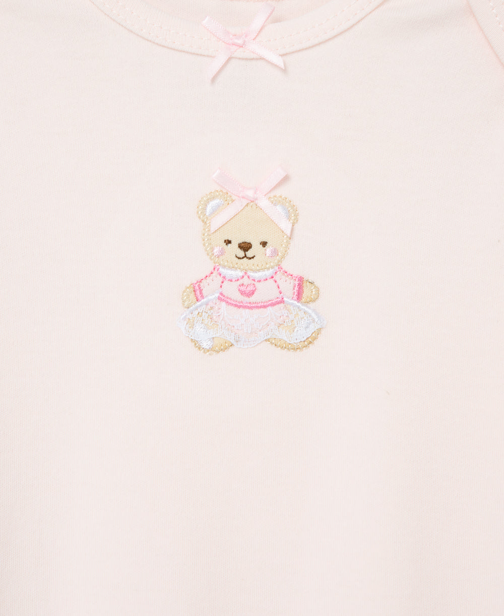 Pink Bear Sleeper Gown And Hat