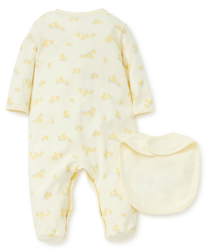 Little Ducks Footed One-Piece and Bib