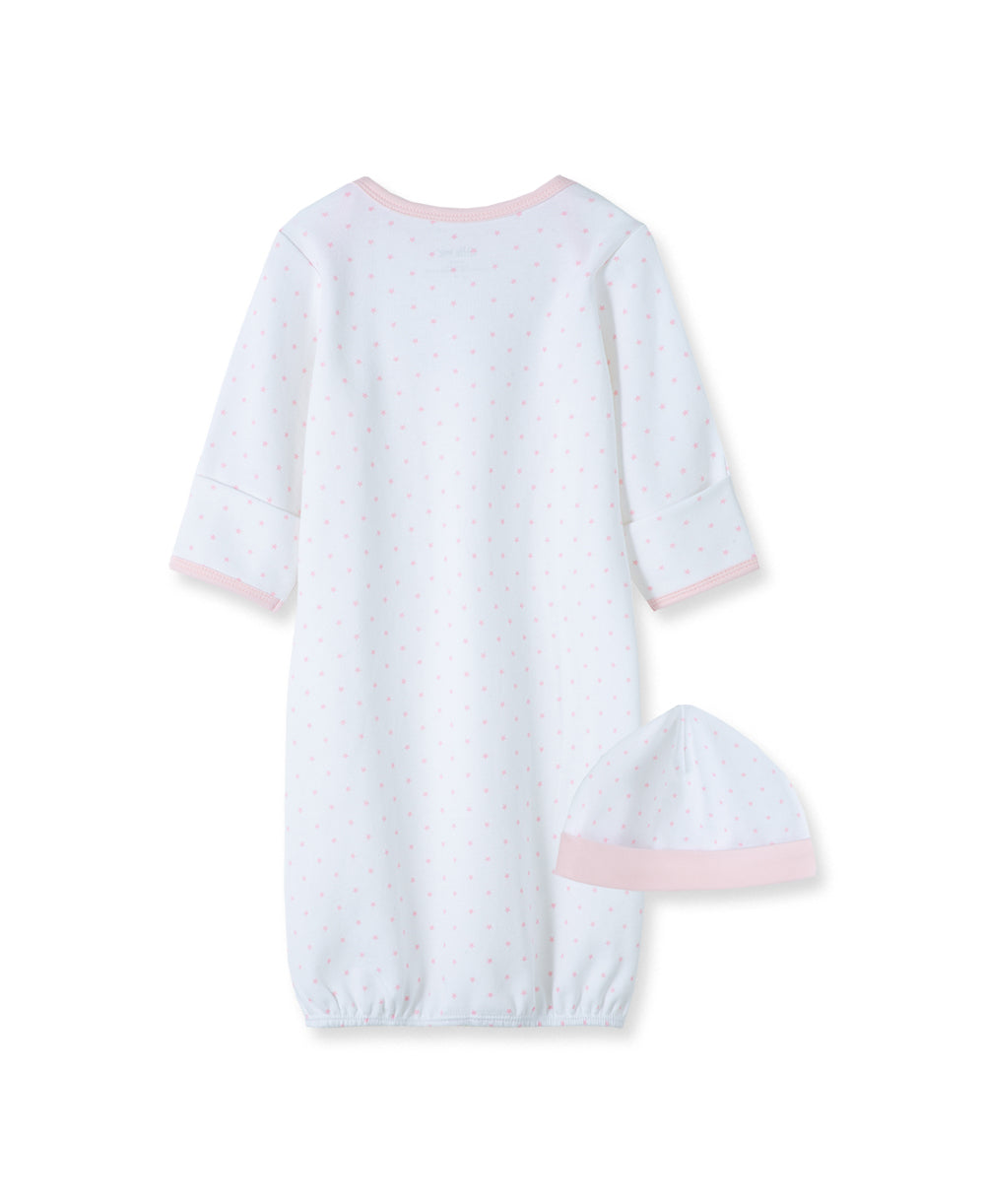 Pink Welcome To The World Sleeper Gown and Hat