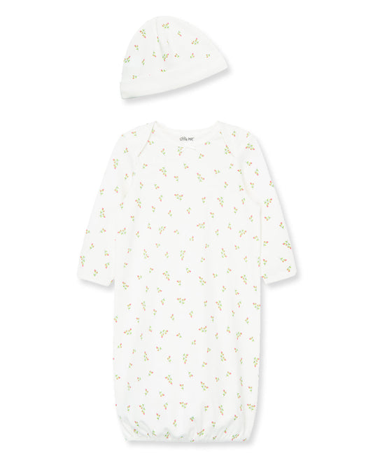 Rosebud Sleeper Gown And Hat