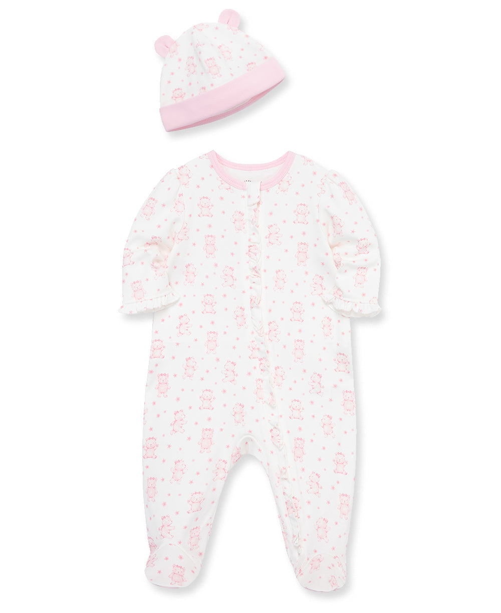 Joyful Bear 2-Way-Zip Footie & Hat