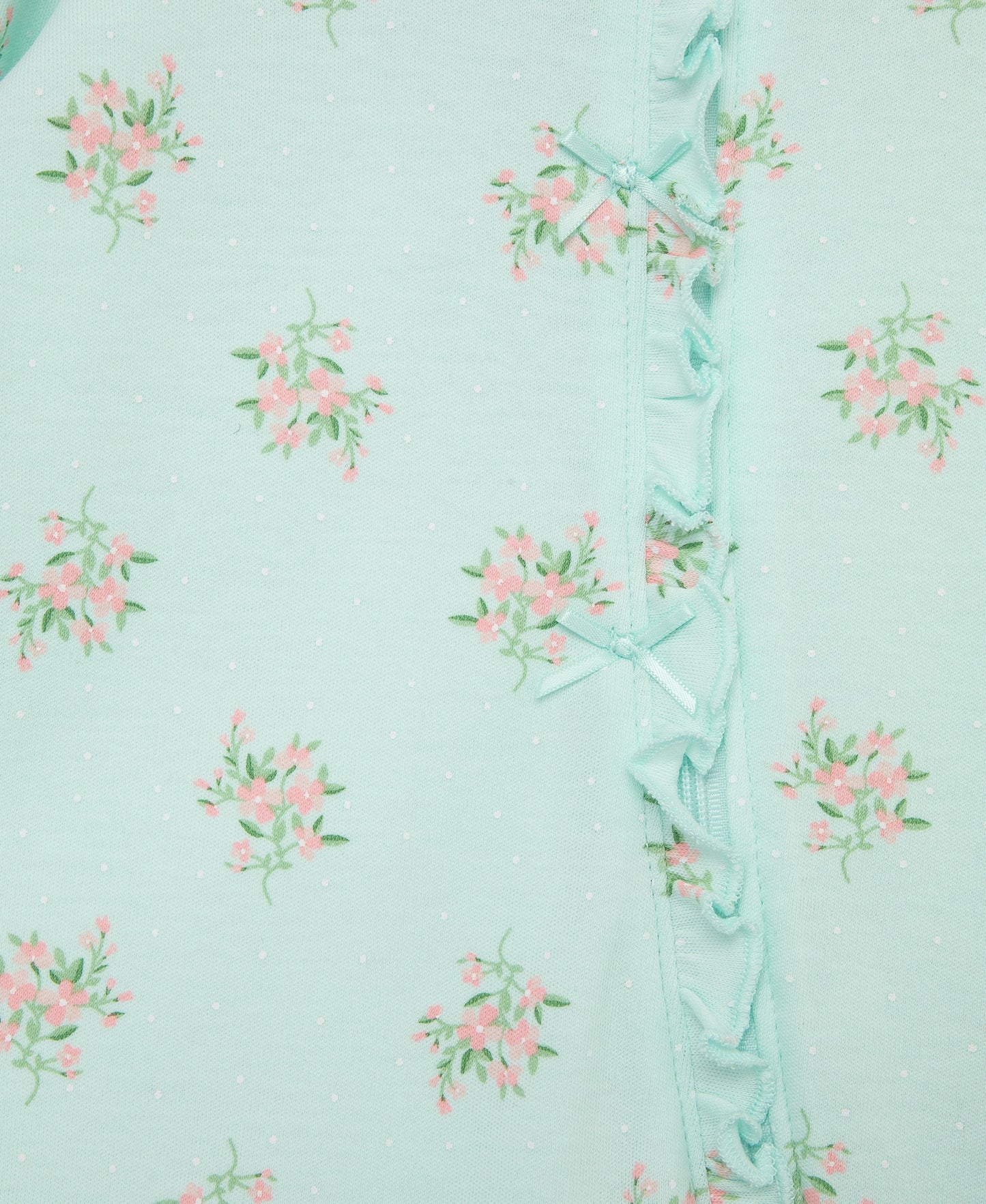 Delicate Floral Zip Footed One-Piece & Hat